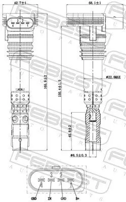 Zündspule FEBEST 17640-002 Bild Zündspule FEBEST 17640-002