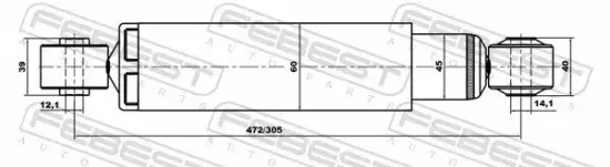 Stoßdämpfer Hinterachse FEBEST 17655543R Bild Stoßdämpfer Hinterachse FEBEST 17655543R