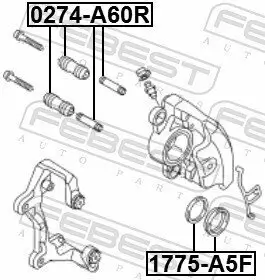 Reparatursatz, Bremssattel FEBEST 1775-A5F Bild Reparatursatz, Bremssattel FEBEST 1775-A5F