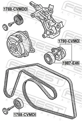 Umlenk-/Führungsrolle, Keilrippenriemen FEBEST 1788-CVMDO Bild Umlenk-/Führungsrolle, Keilrippenriemen FEBEST 1788-CVMDO