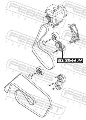 Riemenspanner, Keilrippenriemen FEBEST 1790-CCBA Bild Riemenspanner, Keilrippenriemen FEBEST 1790-CCBA