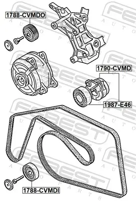 Riemenspanner, Keilrippenriemen FEBEST 1790-CVMD Bild Riemenspanner, Keilrippenriemen FEBEST 1790-CVMD
