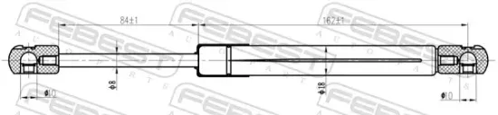 Gasfeder, Koffer-/Laderaum FEBEST 18117-005 Bild Gasfeder, Koffer-/Laderaum FEBEST 18117-005