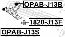 Trag-/Führungsgelenk FEBEST 1820-J13F Bild Trag-/Führungsgelenk FEBEST 1820-J13F