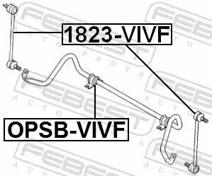 Stange/Strebe, Stabilisator Vorderachse FEBEST 1823-VIVF Bild Stange/Strebe, Stabilisator Vorderachse FEBEST 1823-VIVF