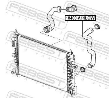 Kühlerschlauch FEBEST 18460-A14LOW Bild Kühlerschlauch FEBEST 18460-A14LOW