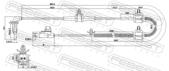 Sensor, Raddrehzahl Vorderachse FEBEST 18606-002 Bild Sensor, Raddrehzahl Vorderachse FEBEST 18606-002