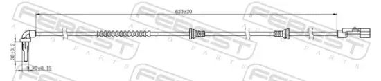 Sensor, Raddrehzahl Vorderachse FEBEST 18606-004 Bild Sensor, Raddrehzahl Vorderachse FEBEST 18606-004