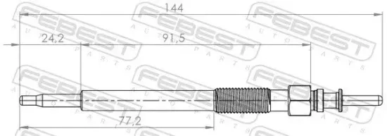 Glühkerze 11 V FEBEST 18642-001 Bild Glühkerze 11 V FEBEST 18642-001