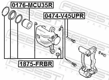 Reparatursatz, Bremssattel Hinterachse FEBEST 1875-FRBR Bild Reparatursatz, Bremssattel Hinterachse FEBEST 1875-FRBR