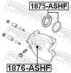 Kolben, Bremssattel Vorderachse FEBEST 1876-ASHF Bild Kolben, Bremssattel Vorderachse FEBEST 1876-ASHF
