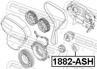 Umlenk-/Führungsrolle, Zahnriemen FEBEST 1887-ASH Bild Umlenk-/Führungsrolle, Zahnriemen FEBEST 1887-ASH