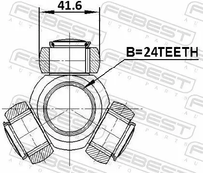 Tripodestern, Antriebswelle FEBEST 1916-E60 Bild Tripodestern, Antriebswelle FEBEST 1916-E60