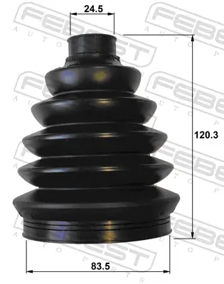 Faltenbalgsatz, Antriebswelle radseitig Vorderachse FEBEST 1917P-F25F Bild Faltenbalgsatz, Antriebswelle radseitig Vorderachse FEBEST 1917P-F25F