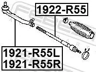 Spurstangenkopf Vorderachse links FEBEST 1921-R55L Bild Spurstangenkopf Vorderachse links FEBEST 1921-R55L