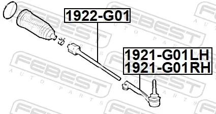 Axialgelenk, Spurstange Vorderachse FEBEST 1922-G01 Bild Axialgelenk, Spurstange Vorderachse FEBEST 1922-G01