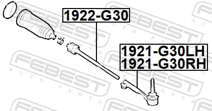 Axialgelenk, Spurstange Vorderachse FEBEST 1922-G30 Bild Axialgelenk, Spurstange Vorderachse FEBEST 1922-G30