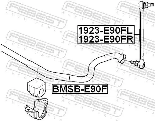 Stange/Strebe, Stabilisator FEBEST 1923-E90FL Bild Stange/Strebe, Stabilisator FEBEST 1923-E90FL