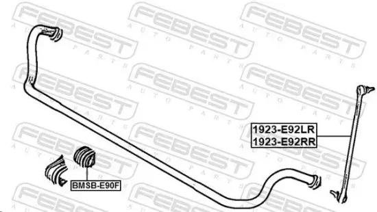 Stange/Strebe, Stabilisator Vorderachse rechts FEBEST 1923-E92FR Bild Stange/Strebe, Stabilisator Vorderachse rechts FEBEST 1923-E92FR