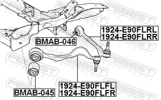 Lenker, Radaufhängung Vorderachse oben rechts FEBEST 1924-E90FLFR Bild Lenker, Radaufhängung Vorderachse oben rechts FEBEST 1924-E90FLFR