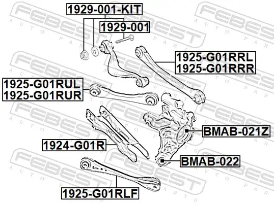 Lenker, Radaufhängung Hinterachse unten FEBEST 1924-G01R Bild Lenker, Radaufhängung Hinterachse unten FEBEST 1924-G01R