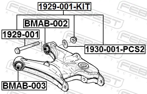 Sturzkorrekturschraube FEBEST 1929-001-KIT Bild Sturzkorrekturschraube FEBEST 1929-001-KIT