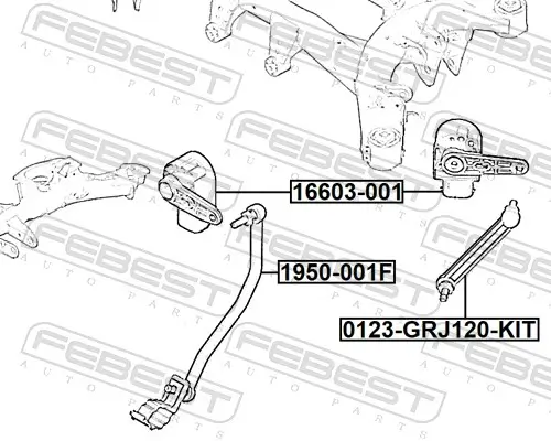 Anlenkerstrebe, Niveauregulierung FEBEST 1950-001F Bild Anlenkerstrebe, Niveauregulierung FEBEST 1950-001F