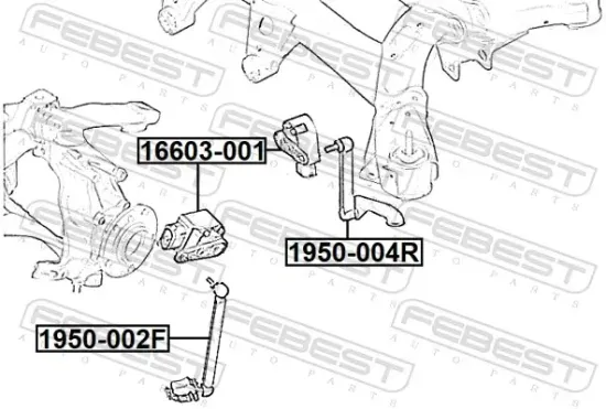 Anlenkerstrebe, Niveauregulierung FEBEST 1950-002F Bild Anlenkerstrebe, Niveauregulierung FEBEST 1950-002F