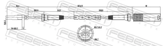Sensor, Raddrehzahl Vorderachse FEBEST 19606-003 Bild Sensor, Raddrehzahl Vorderachse FEBEST 19606-003