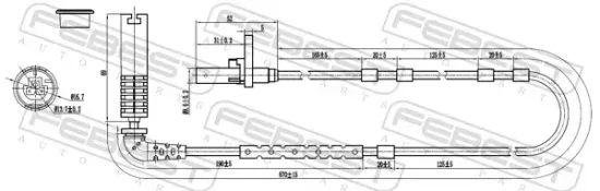 Sensor, Raddrehzahl Hinterachse FEBEST 19606-005 Bild Sensor, Raddrehzahl Hinterachse FEBEST 19606-005