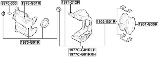 Reparatursatz, Bremssattel Hinterachse FEBEST 1975-G01R Bild Reparatursatz, Bremssattel Hinterachse FEBEST 1975-G01R