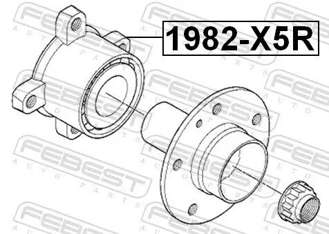 Radnabe Hinterachse FEBEST 1982-X5R Bild Radnabe Hinterachse FEBEST 1982-X5R