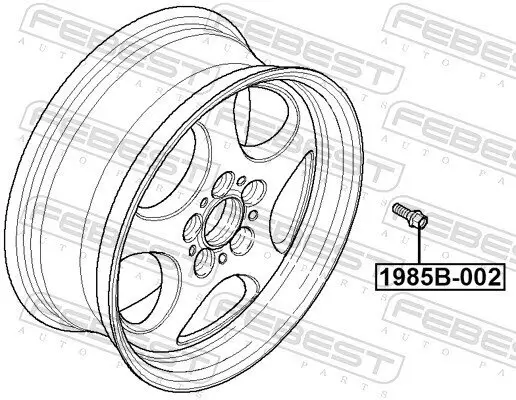 Radbolzen FEBEST 1985B-002 Bild Radbolzen FEBEST 1985B-002