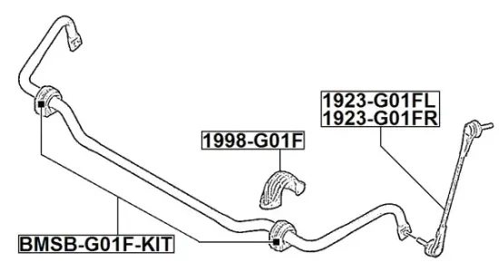 Halter, Stabilisatorlagerung FEBEST 1998-G01F Bild Halter, Stabilisatorlagerung FEBEST 1998-G01F