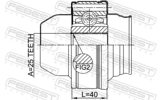 Gelenk, Gelenkwelle FEBEST 2011-GRCHSHAF Bild Gelenk, Gelenkwelle FEBEST 2011-GRCHSHAF
