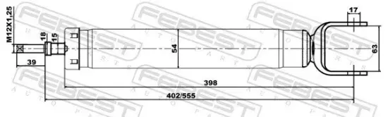 Stoßdämpfer Hinterachse FEBEST 20110-002R Bild Stoßdämpfer Hinterachse FEBEST 20110-002R