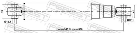 Stoßdämpfer Hinterachse FEBEST 20110-005R Bild Stoßdämpfer Hinterachse FEBEST 20110-005R