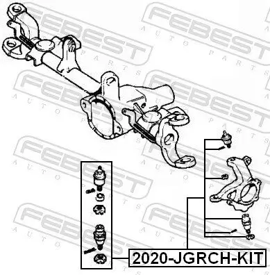 Trag-/Führungsgelenk Hinterachse FEBEST 2020-JGRCH-KIT Bild Trag-/Führungsgelenk Hinterachse FEBEST 2020-JGRCH-KIT