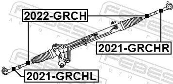Spurstangenkopf Vorderachse rechts FEBEST 2021-GRCHR Bild Spurstangenkopf Vorderachse rechts FEBEST 2021-GRCHR
