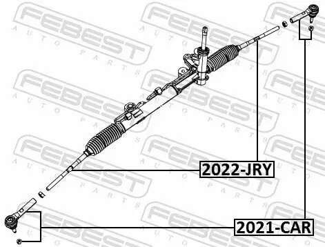Axialgelenk, Spurstange Vorderachse FEBEST 2022-JRY Bild Axialgelenk, Spurstange Vorderachse FEBEST 2022-JRY