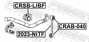Stange/Strebe, Stabilisator Vorderachse FEBEST 2023-NITF Bild Stange/Strebe, Stabilisator Vorderachse FEBEST 2023-NITF