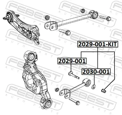 Sturzkorrekturschraubensatz FEBEST 2029-001-KIT Bild Sturzkorrekturschraubensatz FEBEST 2029-001-KIT