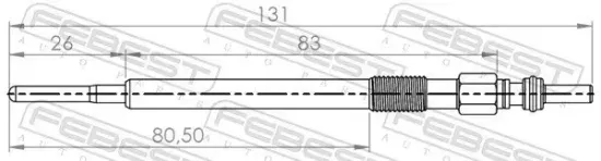 Glühkerze 4,4 V FEBEST 20642-001 Bild Glühkerze 4,4 V FEBEST 20642-001