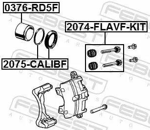 Führungsbolzen, Bremssattel Vorderachse FEBEST 2074-FLAVF-KIT Bild Führungsbolzen, Bremssattel Vorderachse FEBEST 2074-FLAVF-KIT