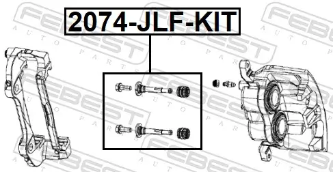 Führungsbolzen, Bremssattel Vorderachse FEBEST 2074-JLF-KIT Bild Führungsbolzen, Bremssattel Vorderachse FEBEST 2074-JLF-KIT