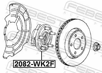 Radnabe Vorderachse FEBEST 2082-WK2F Bild Radnabe Vorderachse FEBEST 2082-WK2F