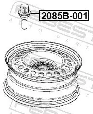Radbolzen FEBEST 2085B-001 Bild Radbolzen FEBEST 2085B-001