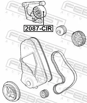 Spannrolle, Zahnriemen FEBEST 2087-CIR Bild Spannrolle, Zahnriemen FEBEST 2087-CIR