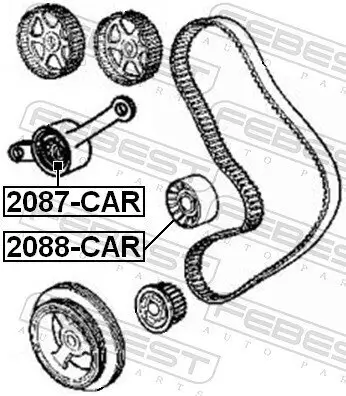 Umlenk-/Führungsrolle, Zahnriemen FEBEST 2088-CAR Bild Umlenk-/Führungsrolle, Zahnriemen FEBEST 2088-CAR