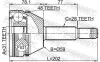 Gelenksatz, Antriebswelle Vorderachse radseitig FEBEST 2110-TRD9A48 Bild Gelenksatz, Antriebswelle Vorderachse radseitig FEBEST 2110-TRD9A48